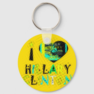 I Heart Hillary Clinton: Graffiti Expression Art Nyckelring