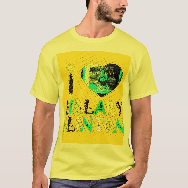 I Heart Hillary Clinton: Graffiti Expression Art Tröja (Framsida)