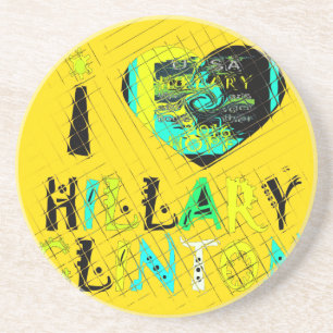 I Heart Hillary Clinton: Graffiti Expression Art Underlägg Sandsten