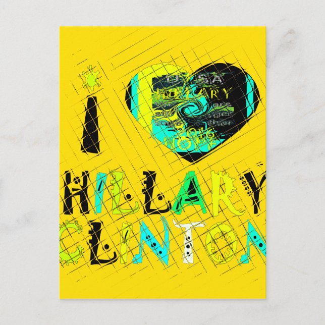 I Heart Hillary Clinton: Graffiti Expression Art Vykort (Framsida)