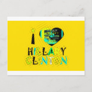 I Heart Hillary Clinton: Graffiti Expression Art Vykort