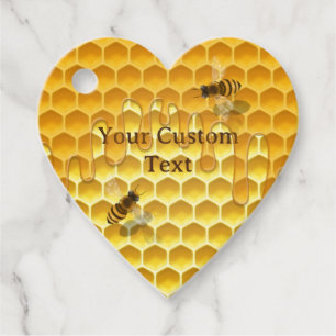 I Heart Honeybees Honeycomb Anpassningsbar Gåvor Etiketter