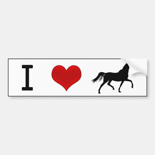 I Heart Horses Bildekal (Framsidan)