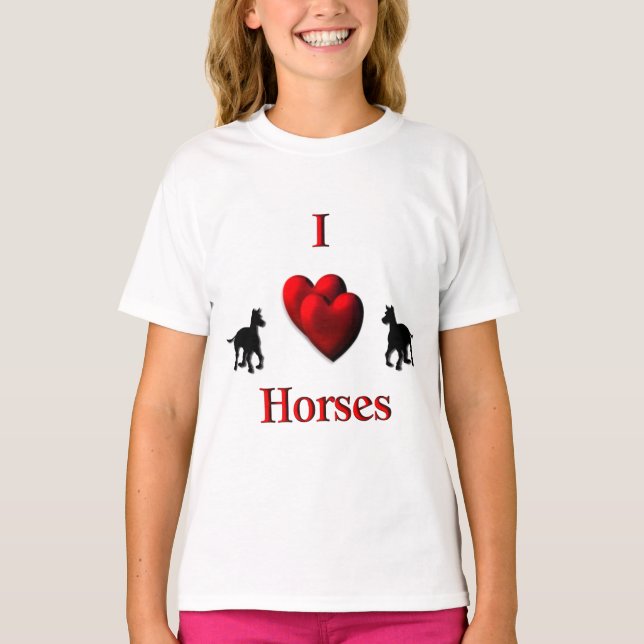 I Heart Horses T Shirt (Framsida)