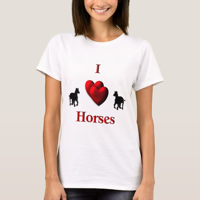 I Heart Horses Tee Shirt (Framsida)