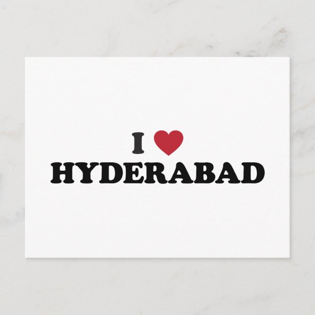 I Heart Hyderabad Vykort (Framsida)