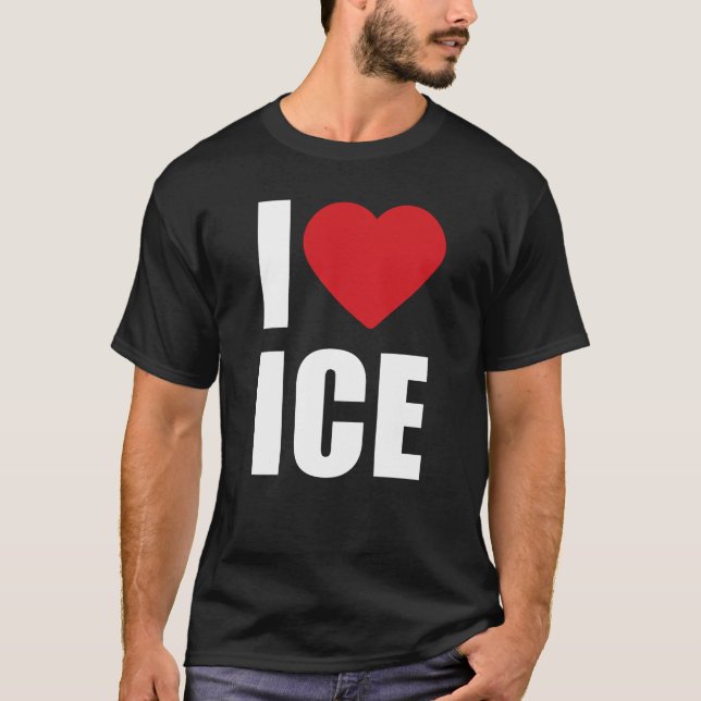 I Heart ICE Tee Patriotic Conservative Support (Framsida)
