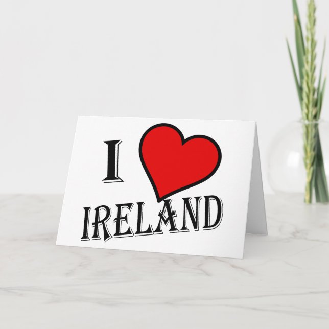 I Heart Ireland bk gcent Kort (Framsida)