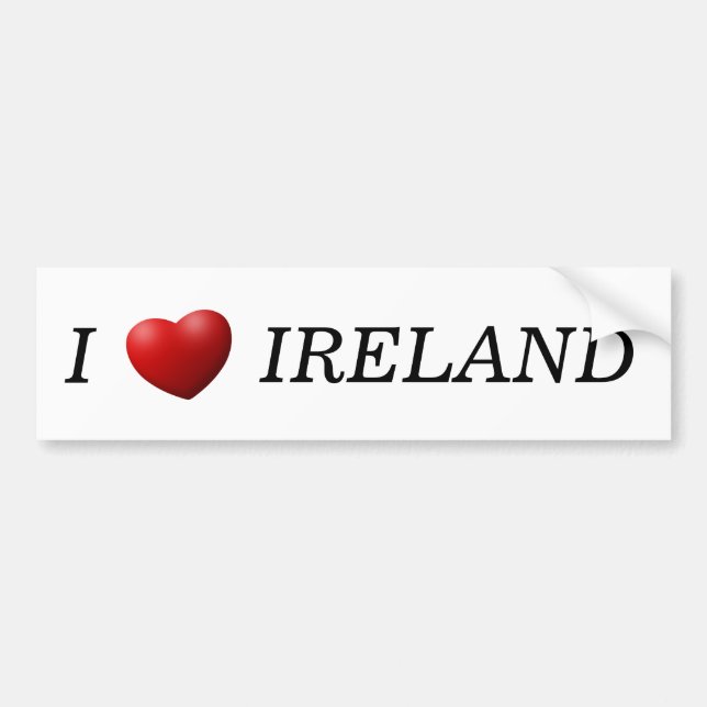 I Heart Ireland Bscn Bildekal (Framsidan)