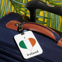 I Heart Ireland Tricolor Flagga