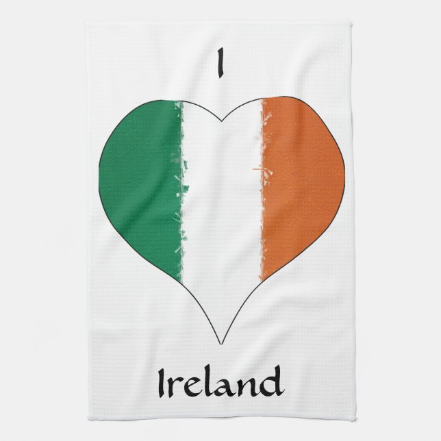 I Heart Ireland Tricolor Flagga Kökshandduk (Vertikal)