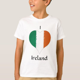 I Heart Ireland Tricolor Flagga T Shirt