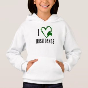 I Heart Irish Dance - Grönt Heart with Shamrock T Shirt