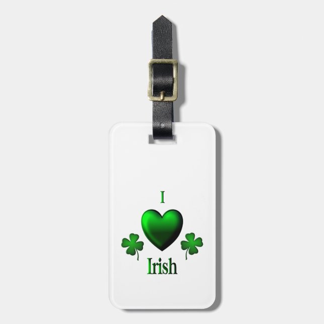 I Heart Irish Earrings Bagagebricka (Vertikal Framsida)
