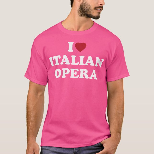 I Heart Italienska opera T Shirt (Framsida)