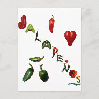 I Heart Jalapenos Vykort