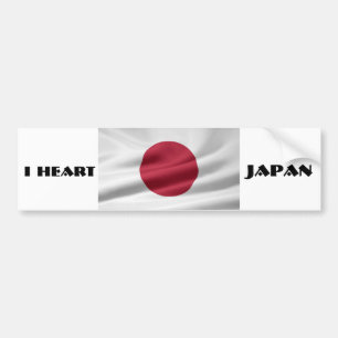 I Heart Japan/Flagga Japan Bildekal
