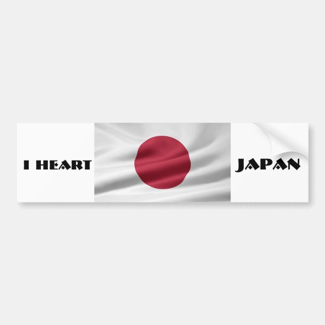I Heart Japan/Flagga Japan Bildekal (Framsidan)