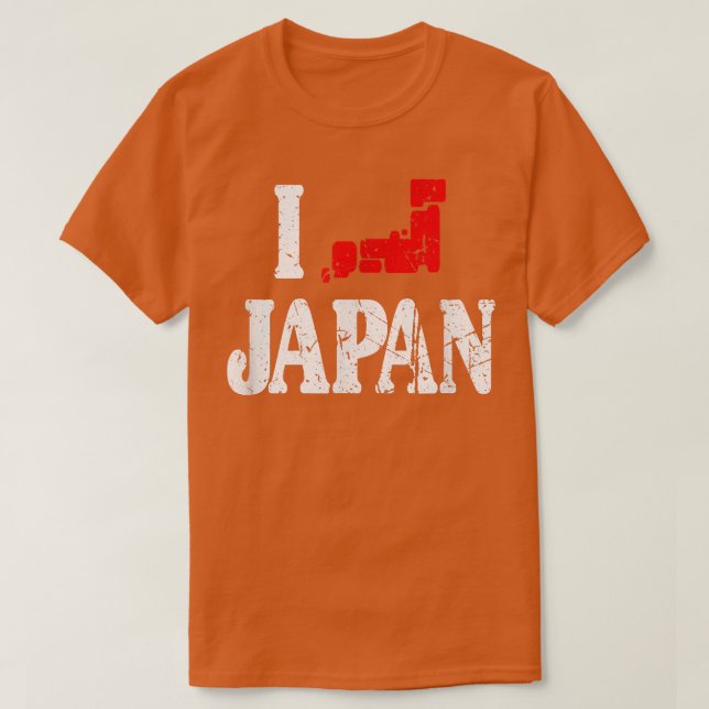 I Heart Japan I Love Japanese Map Love Japan Kawai T Shirt (Design framsida)
