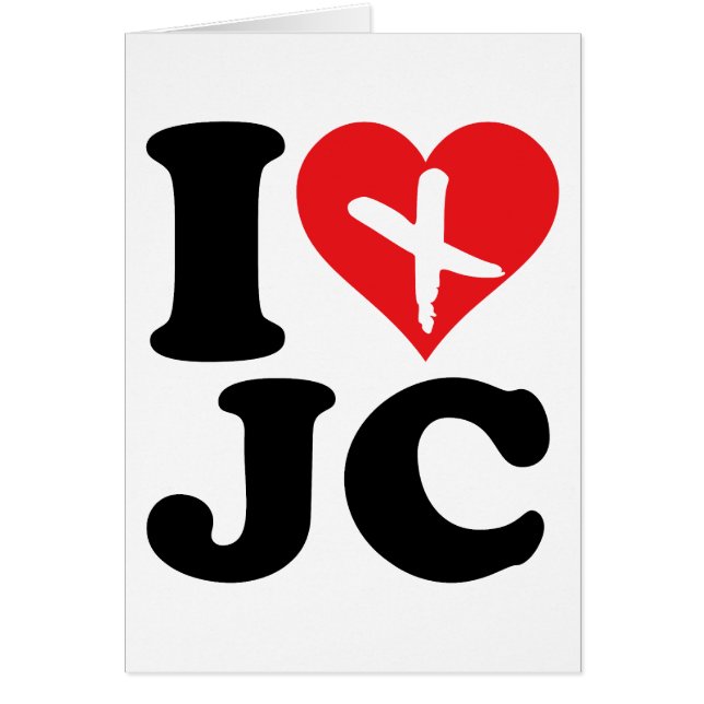 I Heart JC Hälsningskort (Framsidan)