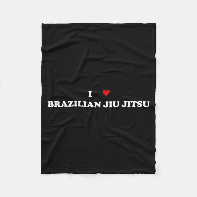 I Heart Jitsu - Jag älskar brasiliansk Jiu Jitsu Fleecefilt (Framsidan)