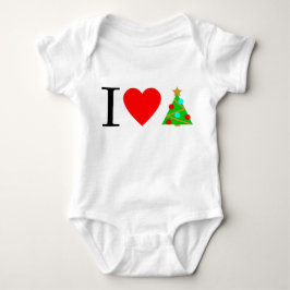 I Heart Julgran Baby Kostym Tee Shirt