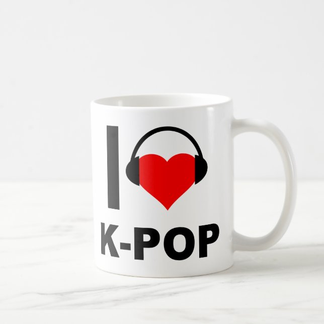 I Heart K-Pop Funny Mug Kaffemugg (Höger)