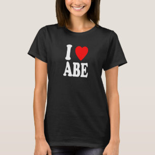 I Heart (Kärlek) Abe Abraham Cute Matching Couple T Shirt