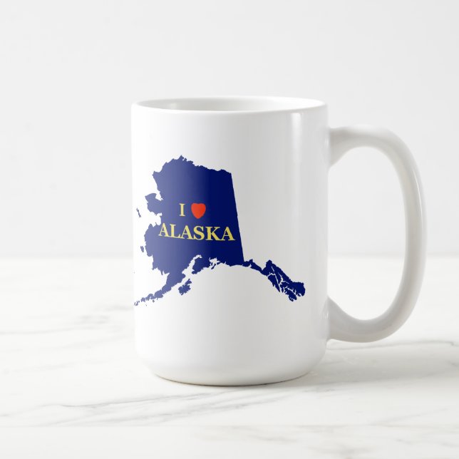 I Heart (Kärlek) Alaska Kaffemugg (Höger)