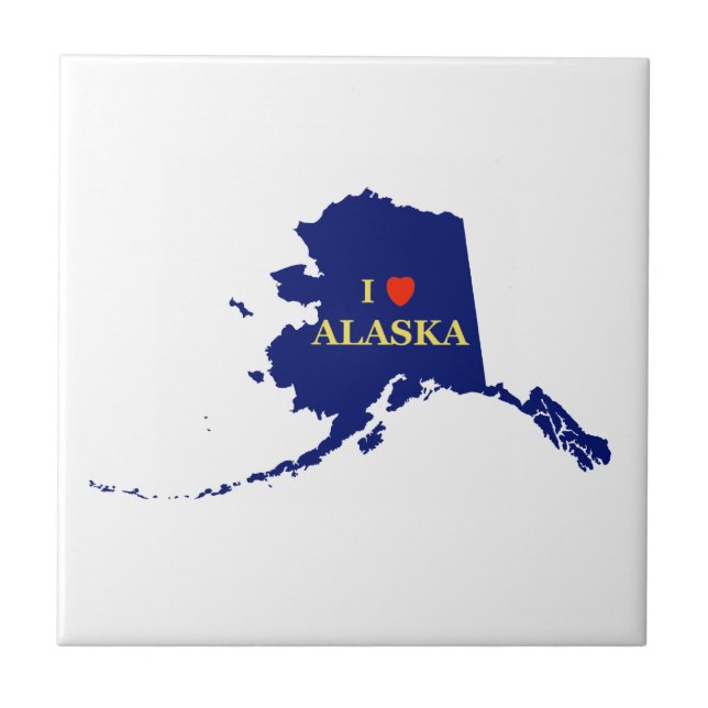 I Heart (Kärlek) Alaska Kakelplatta (Framsidan)