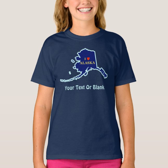 I Heart (Kärlek) Alaska Tee Shirt (Framsida)