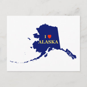 I Heart (Kärlek) Alaska Vykort