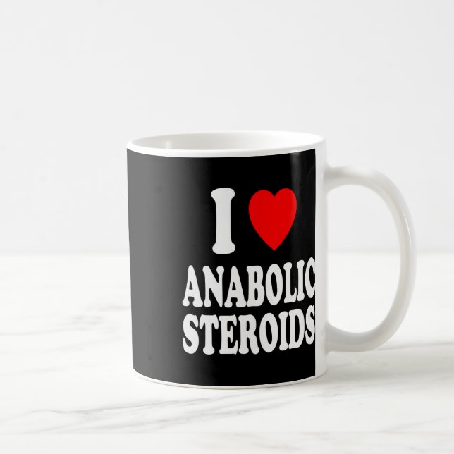 I Heart (kärlek) Anabola steroider Bodybuilding We Kaffemugg (Höger)