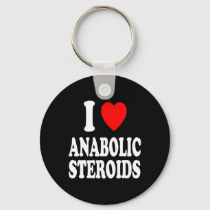 I Heart (kärlek) Anabola steroider Bodybuilding We Nyckelring