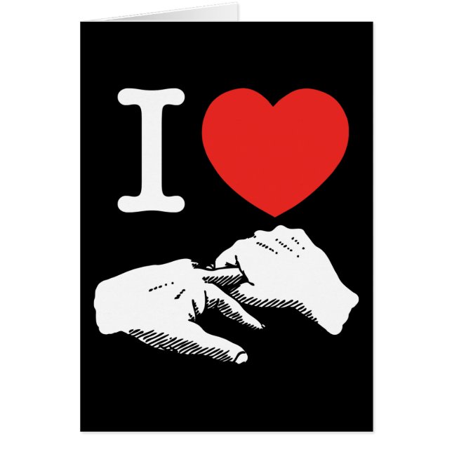 I Heart (Kärlek) Anal Hälsningskort (Framsidan)