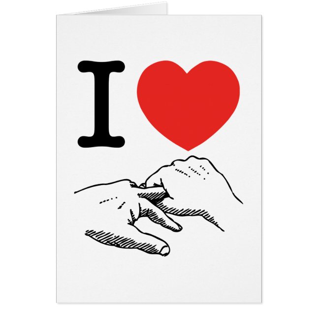 I Heart (Kärlek) Anal Hälsningskort (Framsidan)