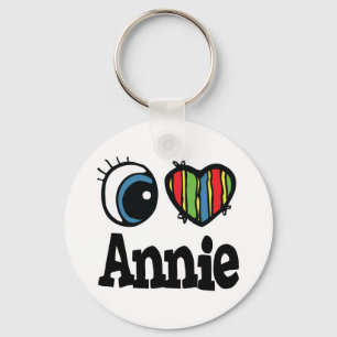 I Heart (Kärlek) Annie Nyckelring