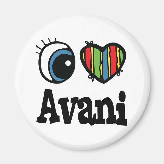 I Heart (Kärlek) Avani Magnet (Framsidan)
