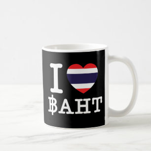 I Heart (Kärlek) Baht Kaffemugg