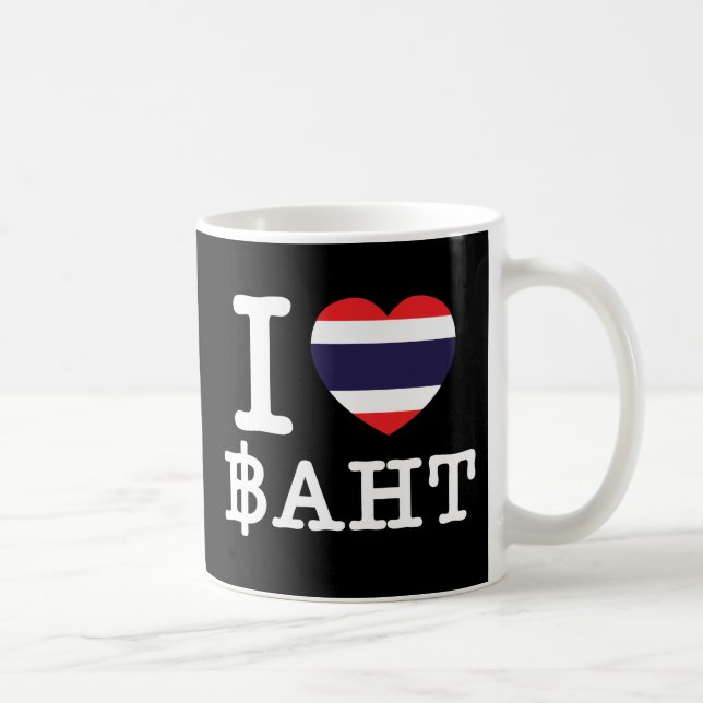 I Heart (Kärlek) Baht Kaffemugg (Höger)
