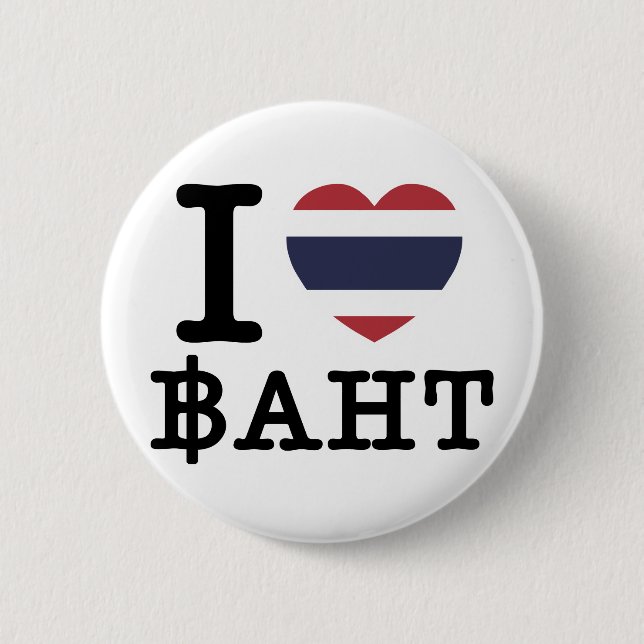 I Heart (Kärlek) Baht Knapp (Framsida)