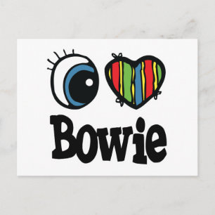 I Heart (Kärlek) Bowie Vykort
