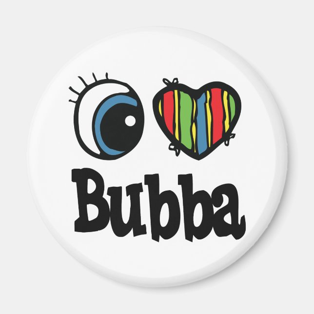 I Heart (Kärlek) Bubba Magnet (Framsidan)
