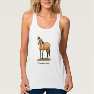 I Heart (Kärlek) Buckskin Horses Linne Med Racerback