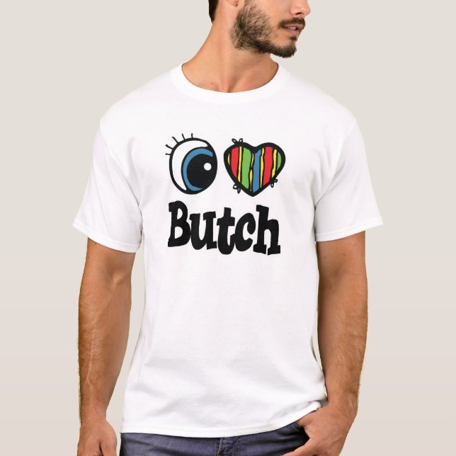 I Heart (Kärlek) Butch T-shirt (Framsida)