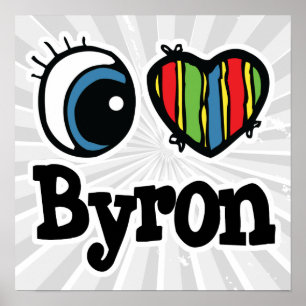 I Heart (Kärlek) Byron Poster