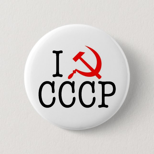 I Heart (KÄRLEK) CCCP Knapp (Framsida)