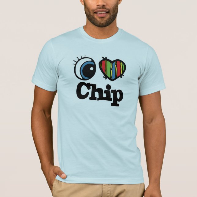 I Heart (Kärlek) Chip Tee Shirt (Framsida)