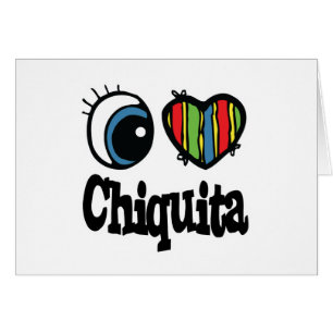 I Heart (Kärlek) Chiquita Hälsningskort