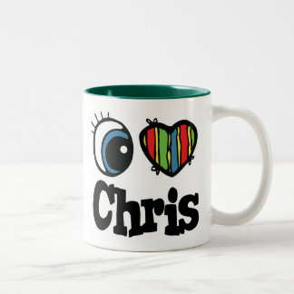 I Heart (Kärlek) Chris Två-Tonad Mugg